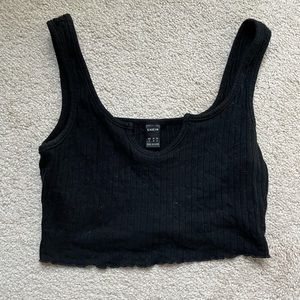 Black Crop Top Tank